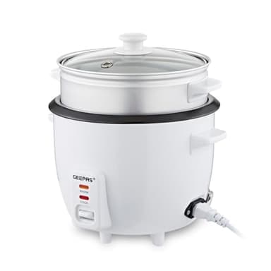 GEEPAS 400W Rice Cooker & Steamer with Keep Warm Function Aut…