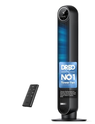 DREO Silent Tower Fan (20dB, Oscillating)