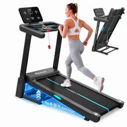 GEOTECH Foldable Treadmill for Home with 15% Auto Incline
