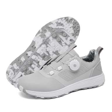 Solamni Waterproof Golf Shoes Mens UK Outdoor Spikeless Golf ...