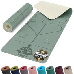 Yogii Non-Slip 6mm TPE Yoga Mat with Alignment Guides