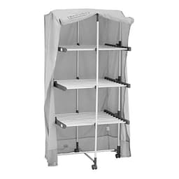 BLACK+DECKER 3-Tier Heated Clothes Airer with Cover & Wheels, 300W