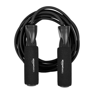 Amazon Basics Adjustable Length Jump Rope with Handles for Wo…