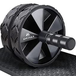 Amonax Convertible Ab Wheel Roller with Large Knee Mat for Co…