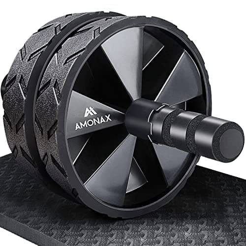 Amonax Convertible Ab Wheel Roller with Large Knee Mat for Co…