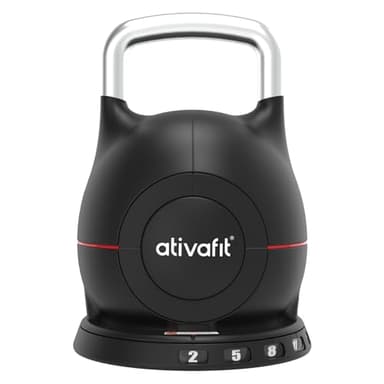 ATIVAFIT 20kg Adjustable Kettlebell 7 in 1 with Solid Aluminu…