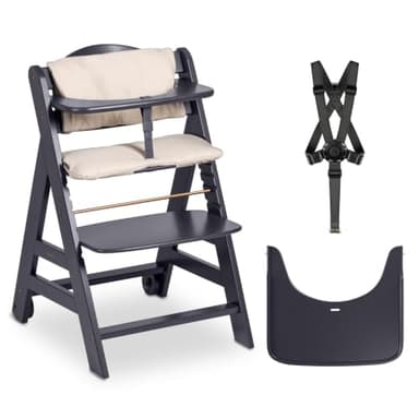 hauck Beta+ Wooden High Chair Set with Wheels
