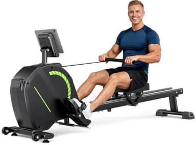 Dripex 16-Level Magnetic Rower 130kg Capacity Bluetooth LCD H…
