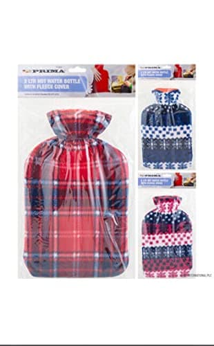 2 Litre Hot Water Bottle with Fleece Cover