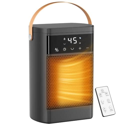 Electric Fan Heater (1500W, Precise Temperature Control & Remote)