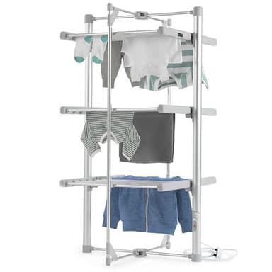 lakeland Dry:Soon 3-Tier Heated Clothes Airer Electric Indoor Drying Rack